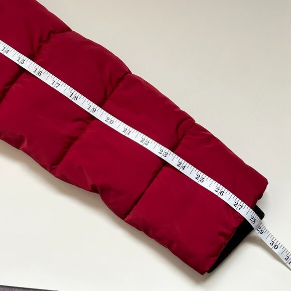 DKNY Quilted Puffer Jacket, Women's Size Medium in Wine Red - Picture 9 of 12